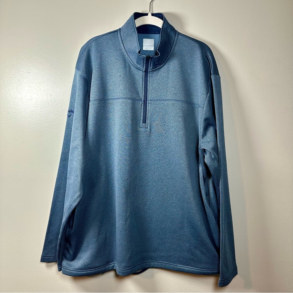 Callaway Men’s XL Golf Quarter Zip Performance Pullover Blue